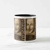 Shakespeare Droeshout Engravings Tweekleurige Koffiemok (Center)