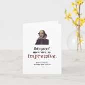 Shakespeare Education Quote Funny Afstuderen Kaart (Gele Bloem)