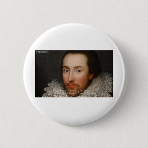 Shakespeare "Friends" Wijsheid Citaat Cadeaus & T- Ronde Button 5,7 Cm