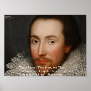 Shakespeare "Friends" Wijsheid Quote Posters