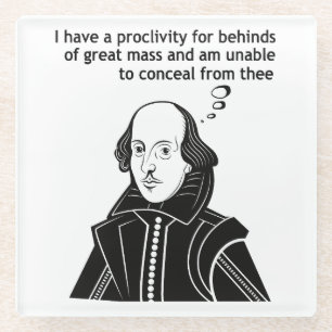 Shakespeare Funny Quote Glazen Onderzetter