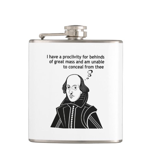 Shakespeare Funny Quote Heupfles (Voorkant)