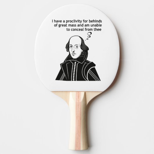 Shakespeare Funny Quote Tafeltennisbatje (Voorkant)
