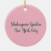 Shakespeare Garden Bench Rozen Central Park NYC Keramisch Ornament (Achterkant)