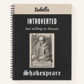 Shakespeare Grappig Humorous Personalized Introver Notitieboek (Voorkant)