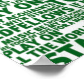 Shakespeare groen gradiënt tekst ontwerp poster (Hoek)