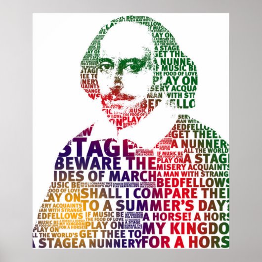 Shakespeare groen paarse gradiënt tekst ontwerp poster (Voorkant)