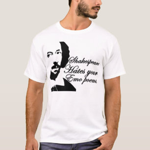 Shakespeare haat emo-gedichten t-shirt
