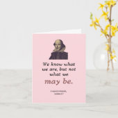 Shakespeare Inspiration Pink Bookish Afstuderen Kaart (Gele Bloem)