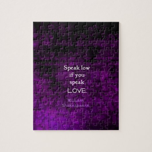 Shakespeare Inspirerend Romantic LOVE Quote Legpuzzel (Verticaal)