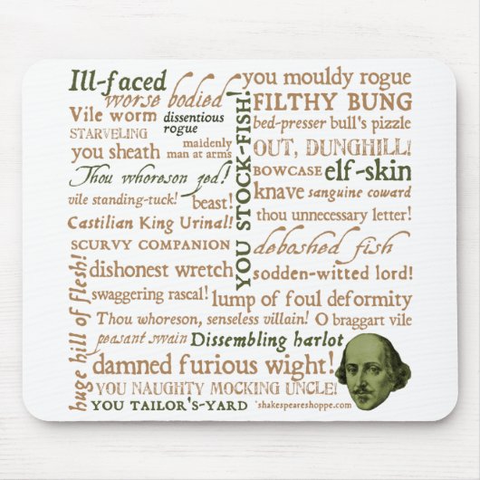 Shakespeare Insults Collectie Muismat (Voorkant)