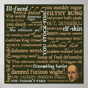 Shakespeare Insults Collectie Poster