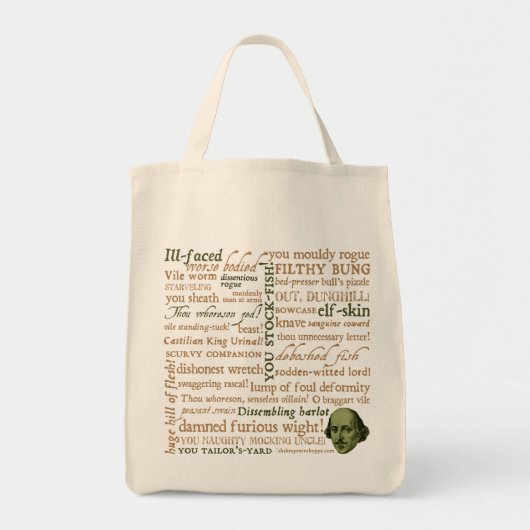 Shakespeare Insults Collectie Tote Bag (Voorkant)