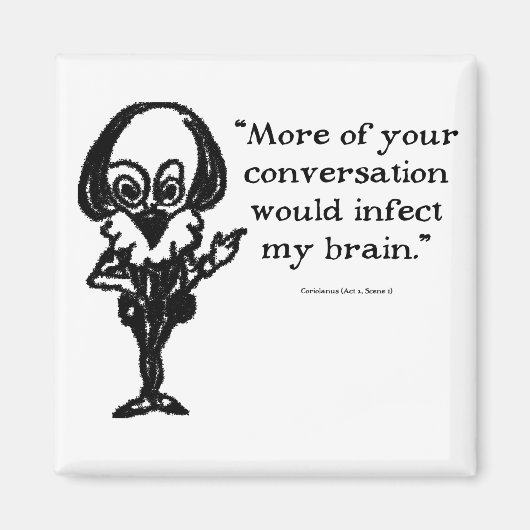 Shakespeare Insults Coriolinus Magneet (Voorkant)