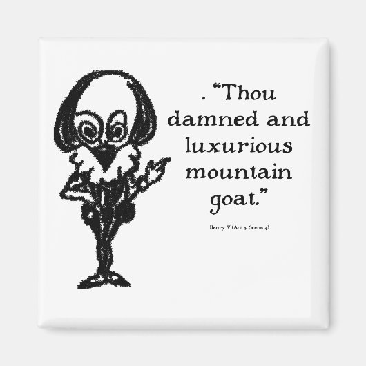 Shakespeare Insults Henry V Magneet (Voorkant)