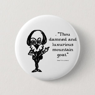 Shakespeare Insults Henry V Ronde Button 5,7 Cm