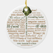 Shakespeare Insults Ornament (Achterkant)