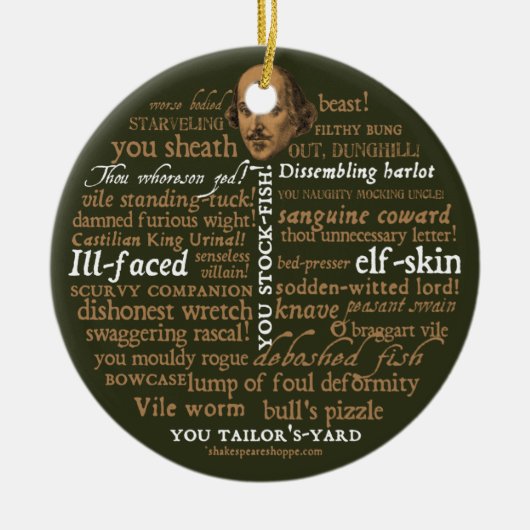 Shakespeare Insults Ornament (Voorkant)