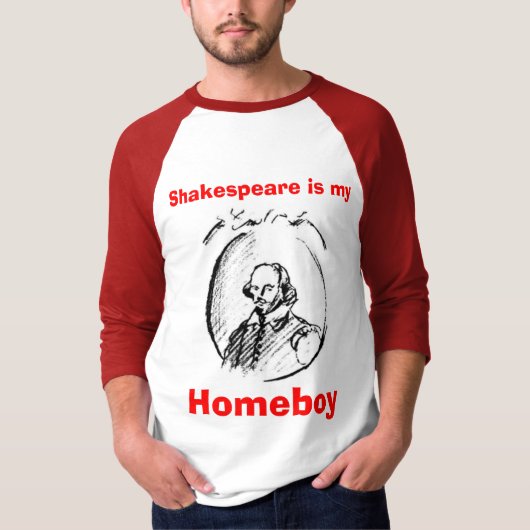 Shakespeare is mijn huisjongen t-shirt (Voorkant)