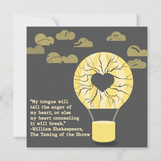 shakespeare-kaart feestdagenkaart (Voorkant)