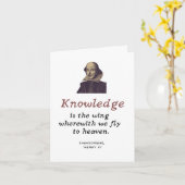 Shakespeare Knowledge Quote Cute Afstuderen Kaart (Gele Bloem)