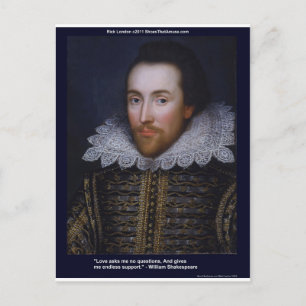 Shakespeare Liefde/Eindeloos Citaat Cadeau Kaarten