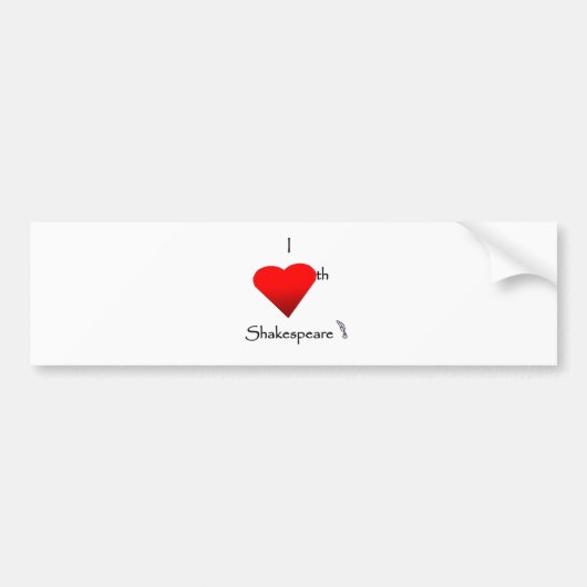 Shakespeare Love Bumpersticker (Voorkant)