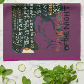 Shakespeare Love Poetry citeert Tea Towel Theedoek (Gevouwen)