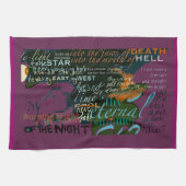 Shakespeare Love Poetry citeert Tea Towel Theedoek (Horizontaal)