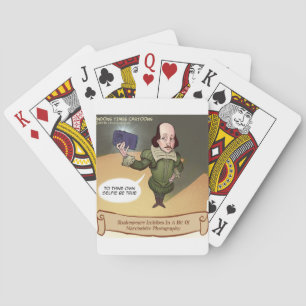 Shakespeare Maakt Selfie Grappig Pokerkaarten