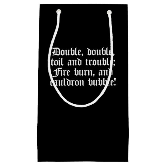 Shakespeare Macbeth Play Quote Double Klein Cadeauzakje (Voorkant)