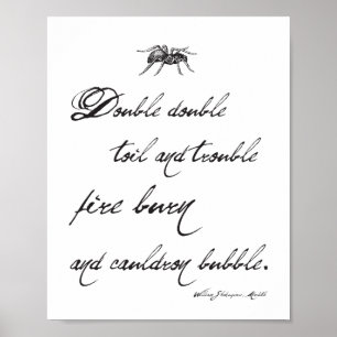 Shakespeare Macbeth Quote en Spider Halloween Poster