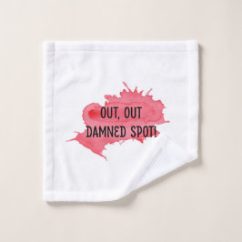 Shakespeare Macbeth Quote Washandje "Out Spot"