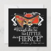 Shakespeare MidSummer Night's Dream Fierce Quote Kaart (Achterkant)