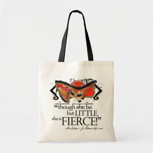 Shakespeare MidSummer Night's Dream Fierce Quote Tote Bag (Voorkant)