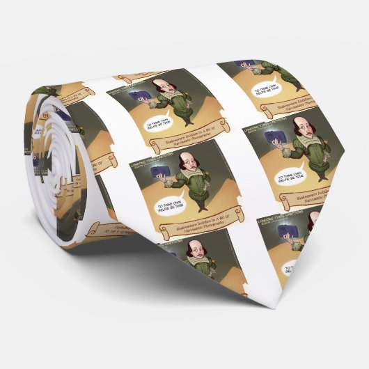 Shakespeare Neemt Selfie Funny Stropdas (Opgerold)