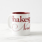 Shakespeare Nerd-mok koffie Tweekleurige Koffiemok (Voorkant links)