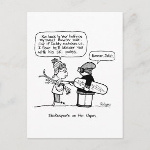 shakespeare on the slopes briefkaart