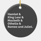 Shakespeare Plays I Keramisch Ornament (Achterkant)