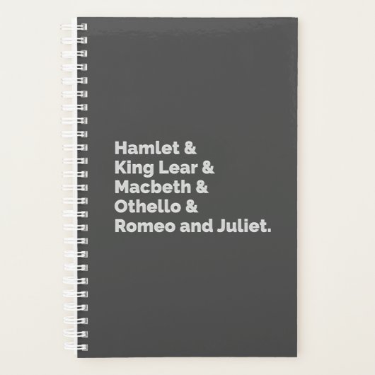 Shakespeare Plays I Planner (Voorkant)