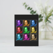 Shakespeare Pop Art Briefkaart (Staand voorkant)