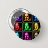 Shakespeare Pop Art Ronde Button 5,7 Cm (Voorkant /achterkant)