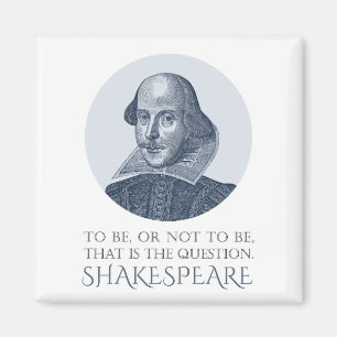 Shakespeare-portret met om al dan niet een offerte magneet