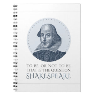 Shakespeare-portret met om al dan niet een offerte notitieboek