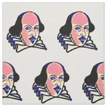 Shakespeare portretstof - witte achtergrond