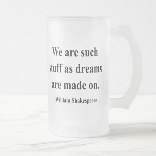 Shakespeare Quote 2a Matglas Bierpul (Rechts)