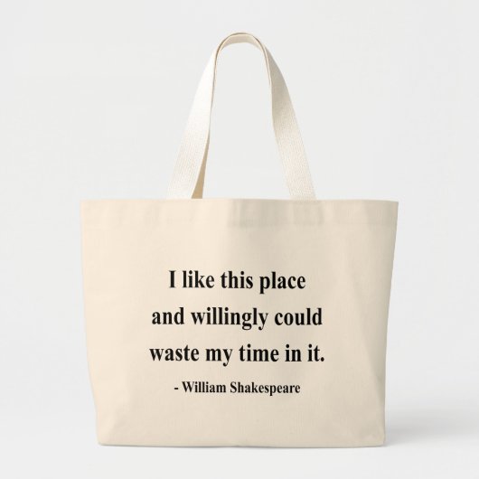 Shakespeare Quote 6a Grote Tote Bag (Voorkant)