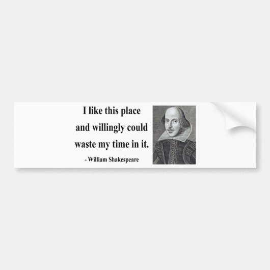 Shakespeare Quote 6b Bumpersticker (Voorkant)