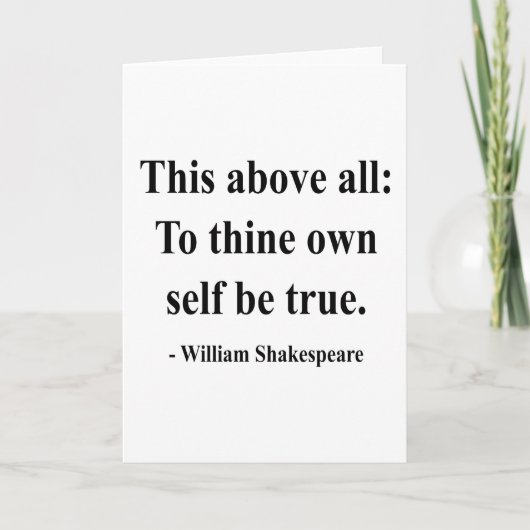 Shakespeare Quote 8a Kaart (Voorkant)