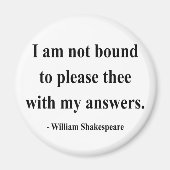 Shakespeare Quote 9a Magneet (Voorkant)